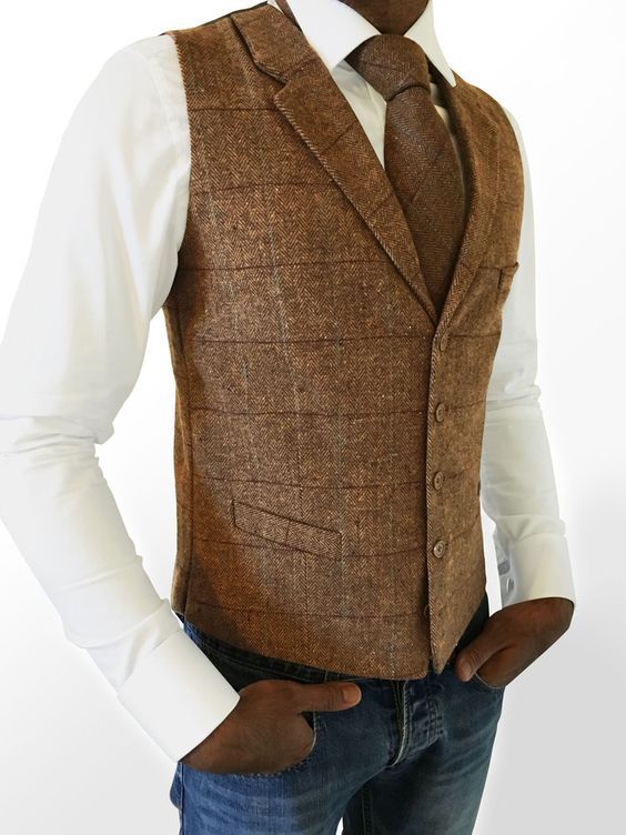 Gilet tweed homme vintage Clearance