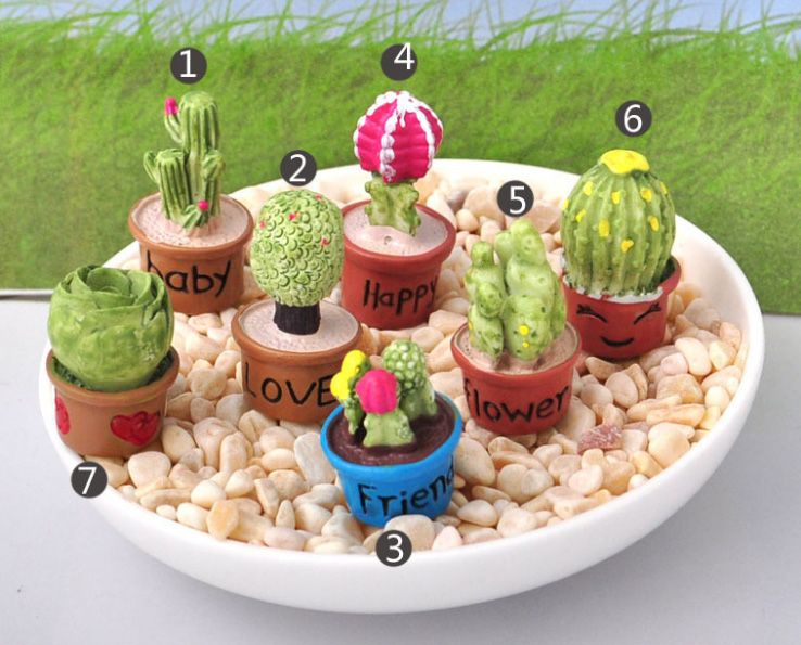 2020 Cactus Plants Miniatures Fairy Garden Home Decoration Tools Terrarium Moss Farm Bonsai Resin Crafts Decor From Dreamsky88 0 79 Dhgate Com