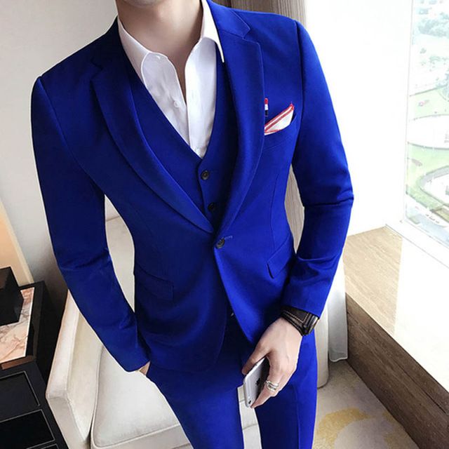 blue suit