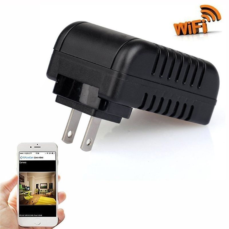 1080P WIFI Mini Wall Charger IP Camera USB Adapter Mini Camera Night