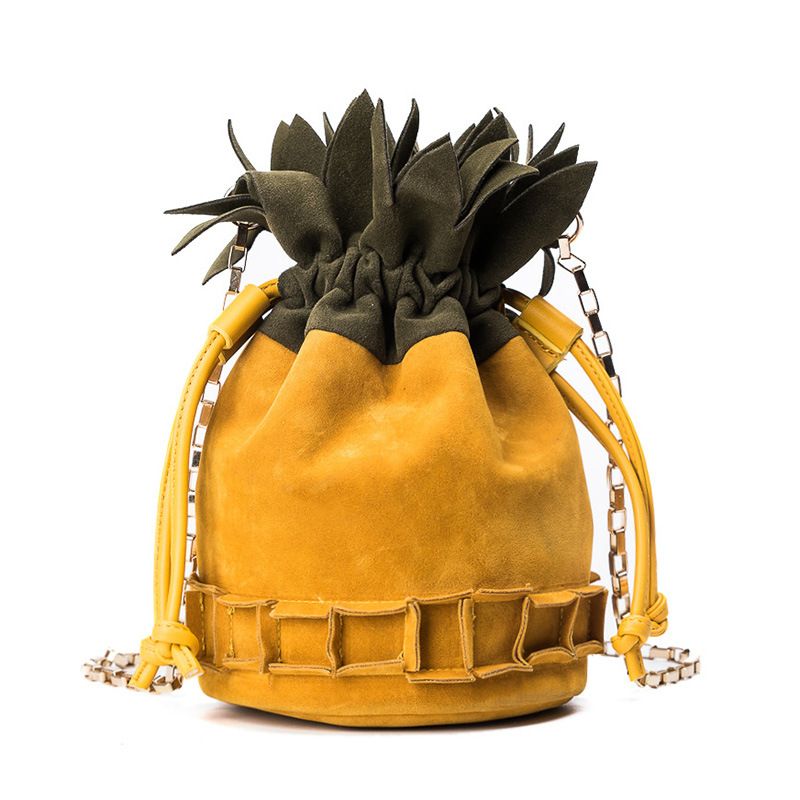 faux suede bucket bag