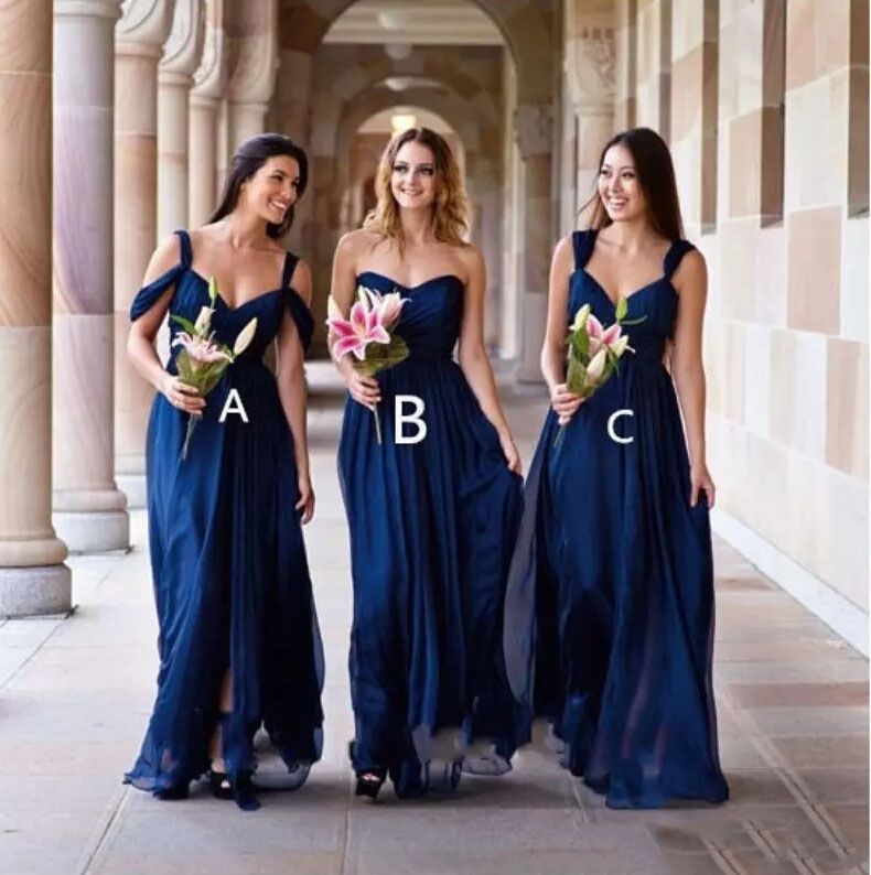 peacock blue bridesmaid dress