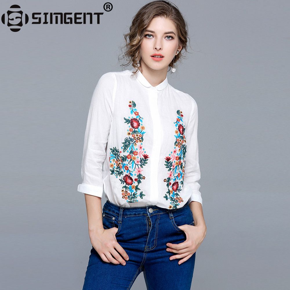 blusas con manga tres cuartos