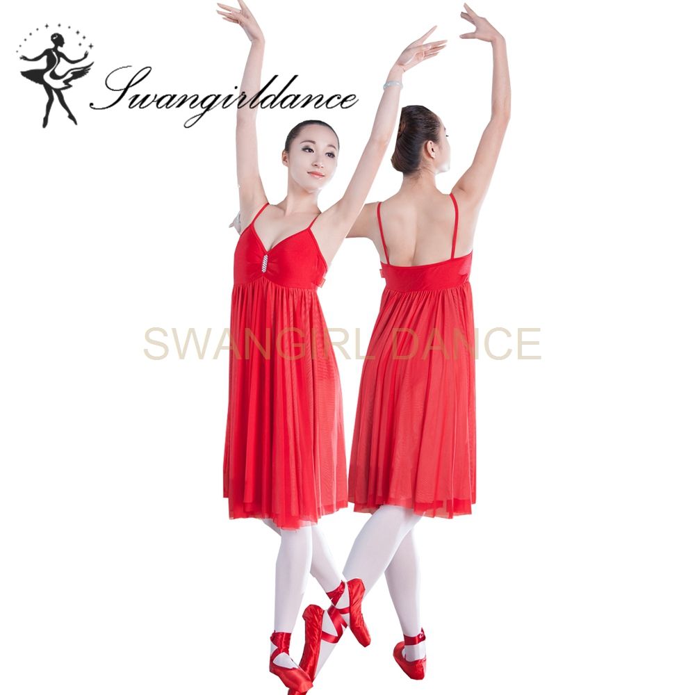 red lyrical dress