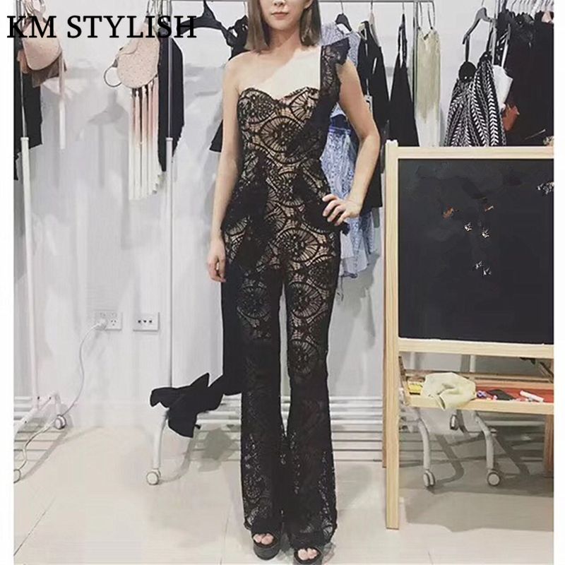 black tube top jumpsuit