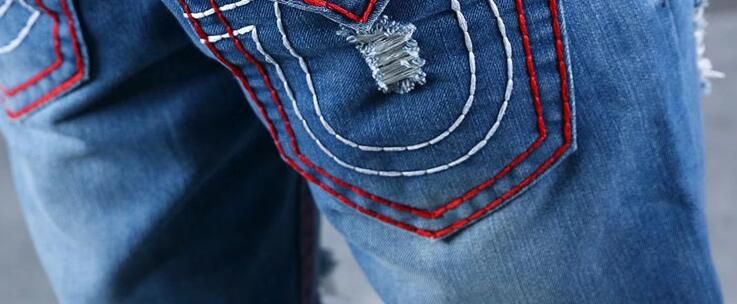 Fashion Brand Mens Jeans TRUE Ripped 