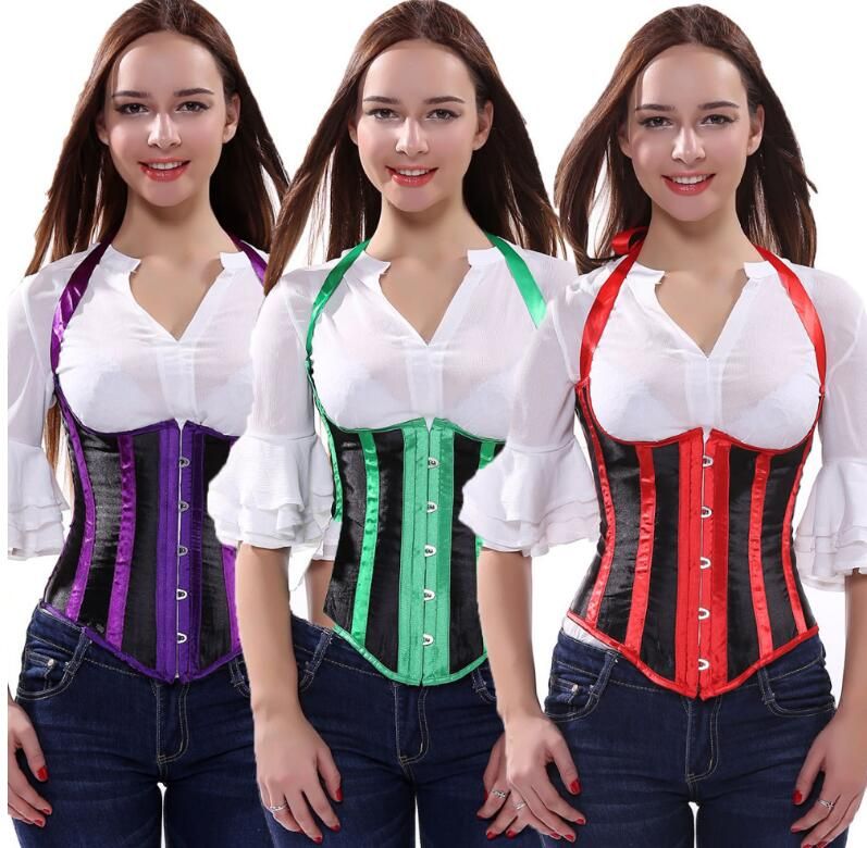 Lucky Girl Womens Solid Color Corsets