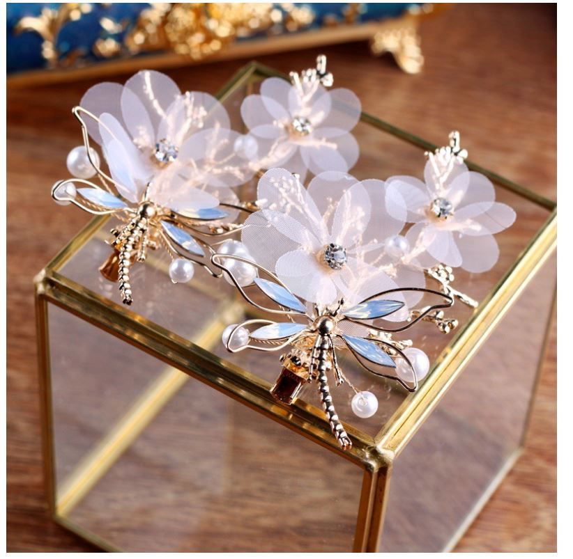 Satin Al Barok Retro Yuksek Dereceli El Yapimi Dragonfly Kenar Klip Gelin Sac Susler Tac Aksesuarlari Gelin Taki Butik Headdress Nokta Sal Tl129 Dhgate Comda