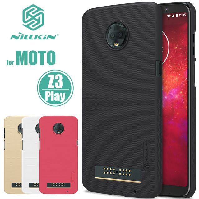 Capa Dual Shock Para Motorola Moto Z3 Play Mobie Phone Case For Motorola Moto Z3 Play Case Nillkin Frosted Shield Pc Back Cover Case For Motorola Moto Z3 Gift Glass Film Jeweled Cell Phone Cases Cell Phone Cases And Covers