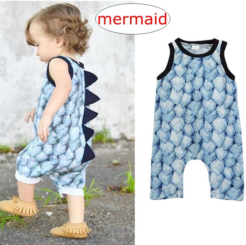 US STOCK Dinosaur Infant Toddler Boy Clothes Romper Jumpsuit One-Piece Outfit