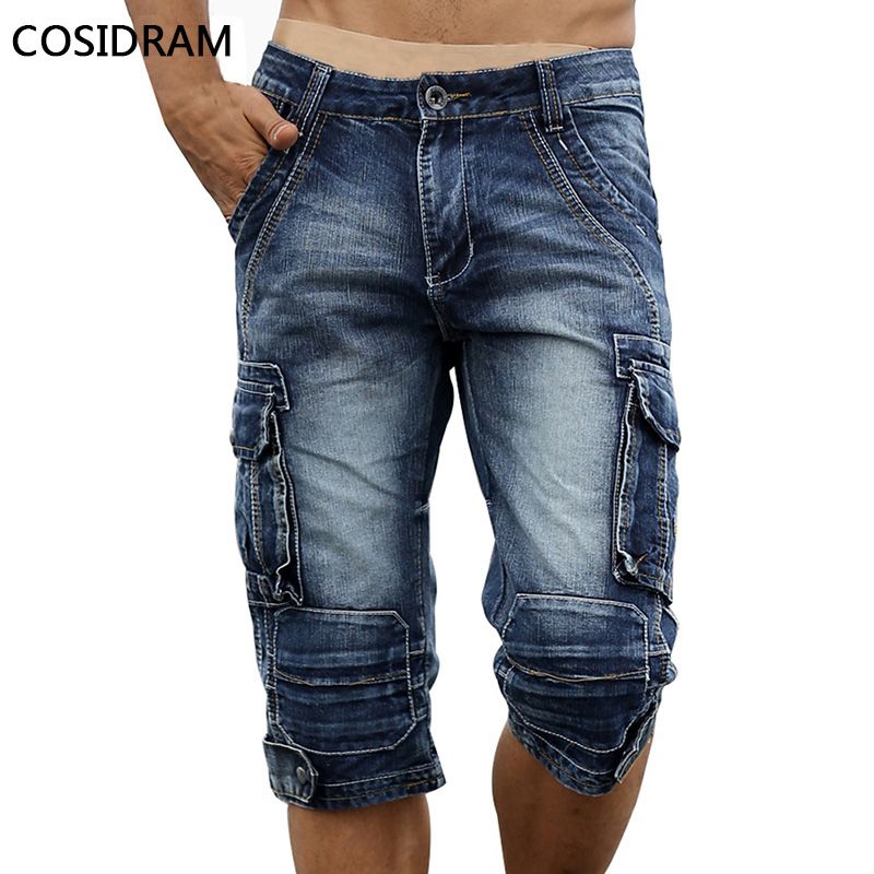 mens fitted jean shorts