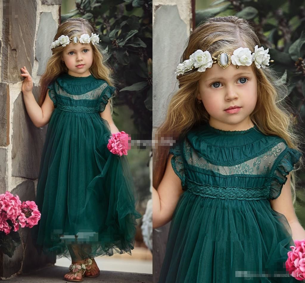 dark green dress for girls