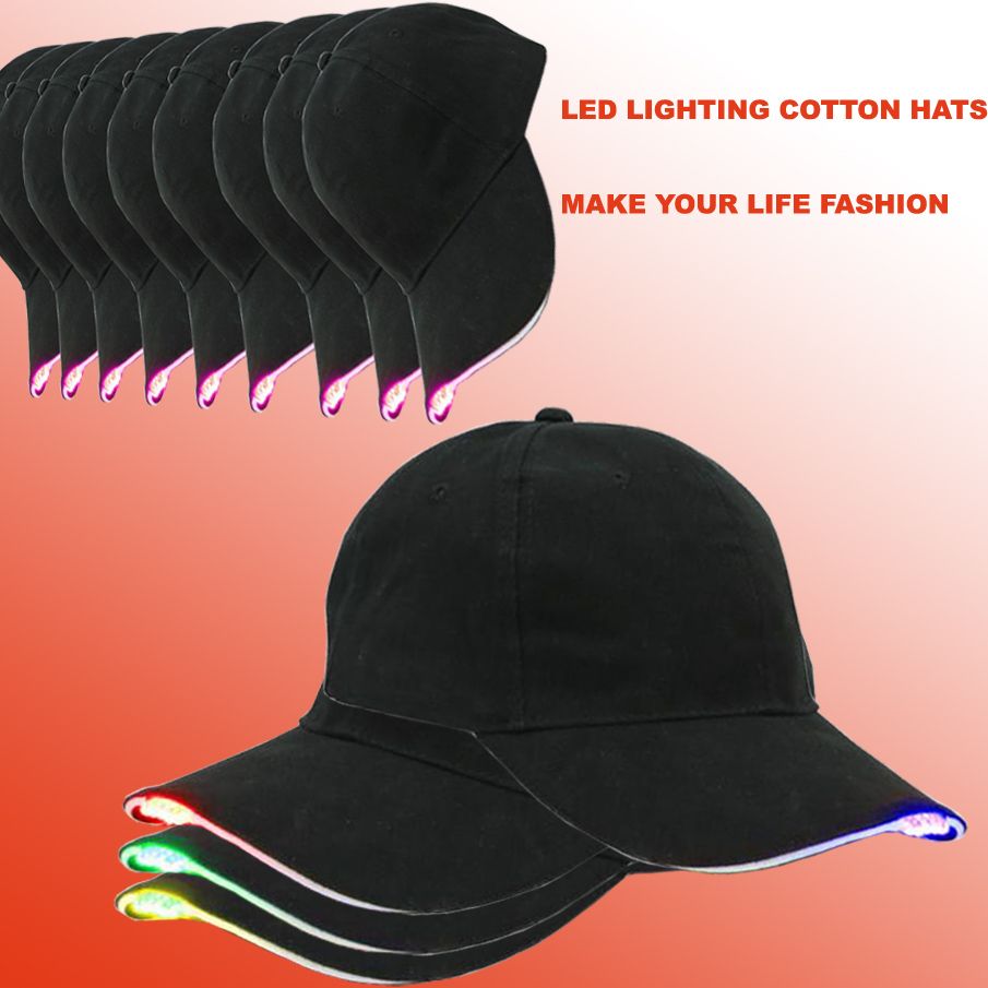 LED Lighting Hats Unisex Luminous Bling Baseball Led Cap Easily