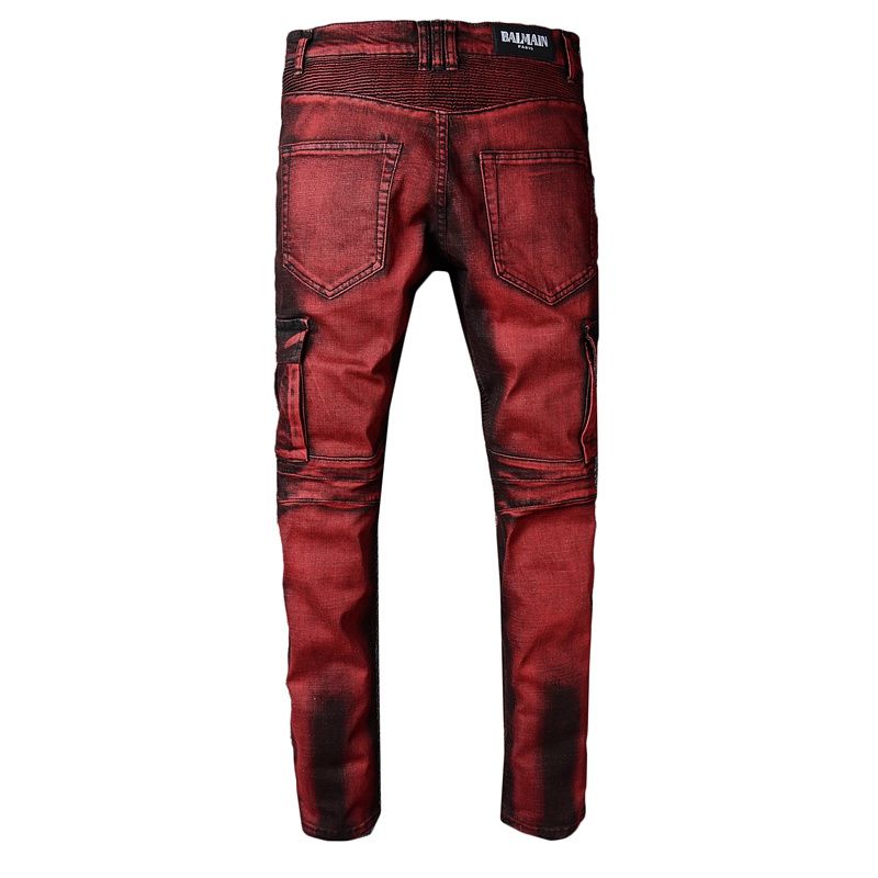 red denim jeans mens