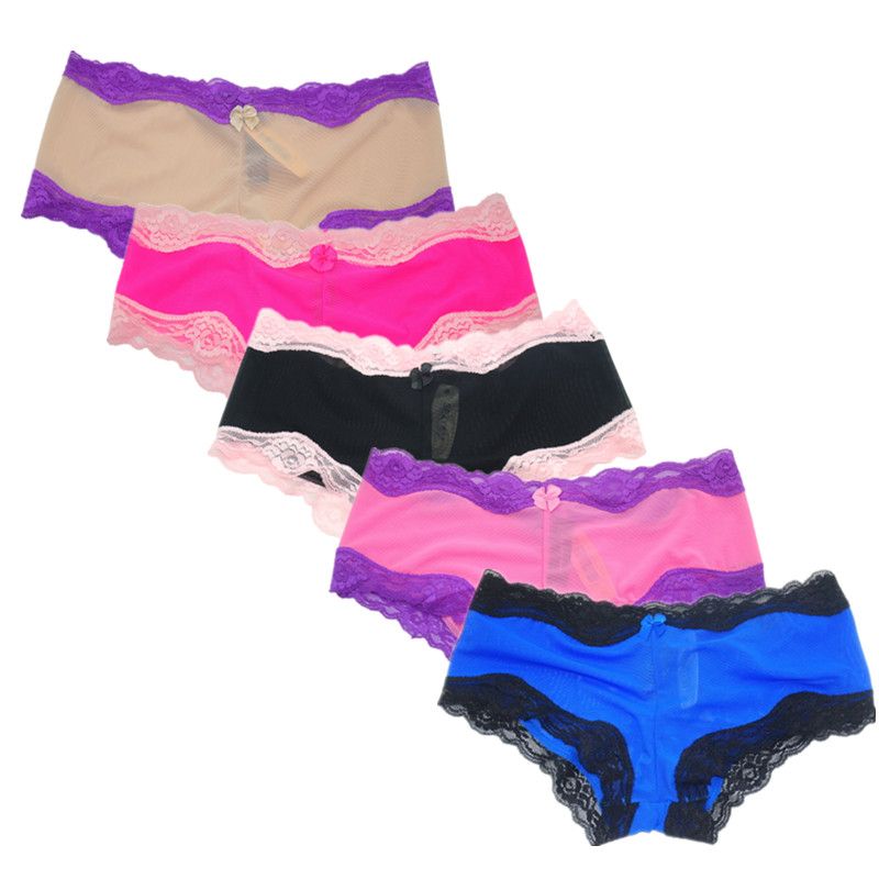Compra 2018 Summer Boyshorts Bragas De Malla Boy Shorts Mujeres Ropa  Interior De Encaje Transparente Mujer Calzoncillos Ropa Interior Mujer  Barato | Entrega Rápida Y Calidad | Es.Dhgate