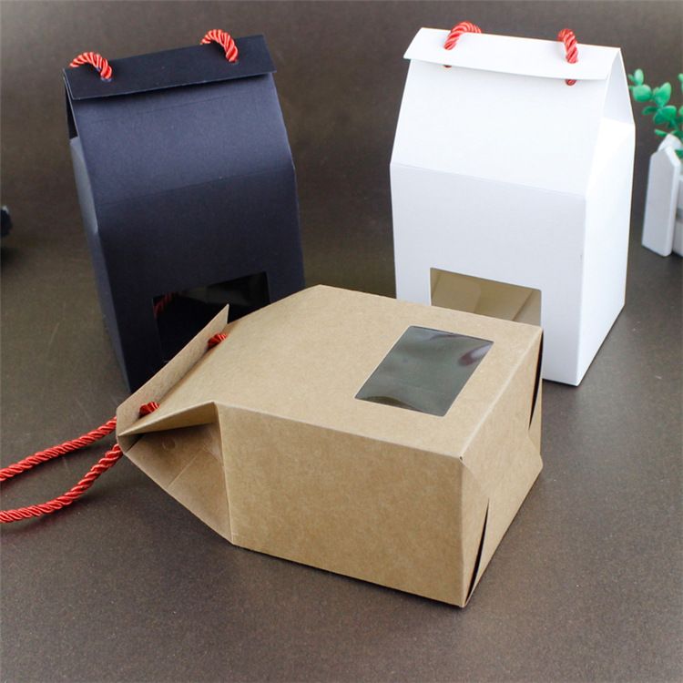 Caixa Para Transporte De Cupcake Atacado Compre Kraft Caixa De Embalagem De Papel De Presente Por Atacado Caixa Com Alca Cupcake Pacote Biscoito Alimentos Festa De Casamento Favor Embalagem De Wangwang 666 170 95 Pt Dhgate Com