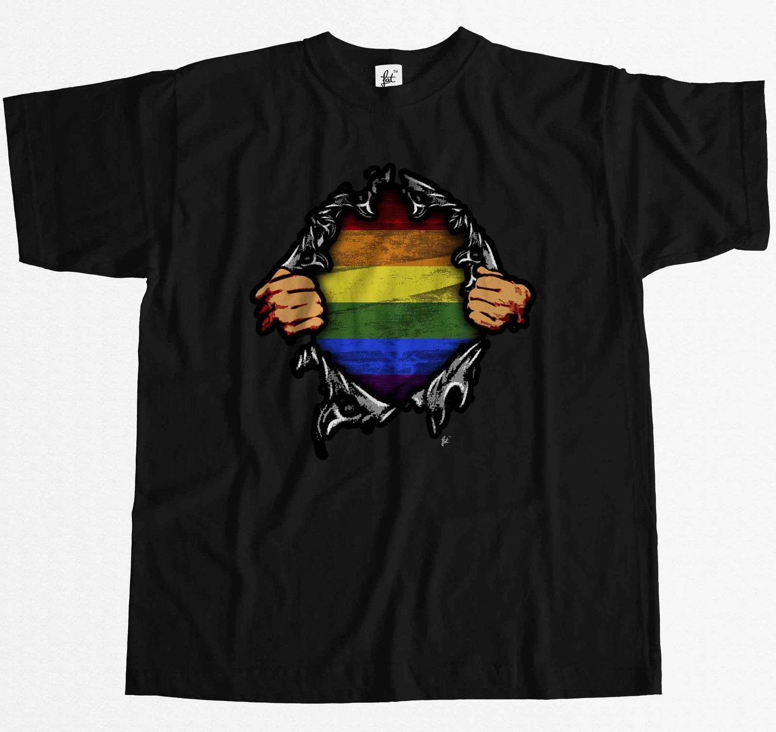 Desmañado Fantástico ingresos Mostrando el verdadero orgullo gay Colores del arco iris Lgbt Camiseta para  hombre Nuevas camisetas Camisetas