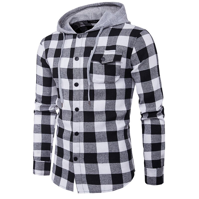mens flannel shirt with moletom com capuz