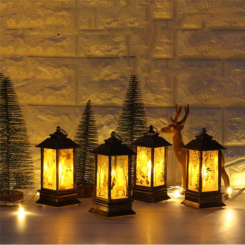 Christmas Led Small Oil Lamp Simulation Portable Lamp Shopping
