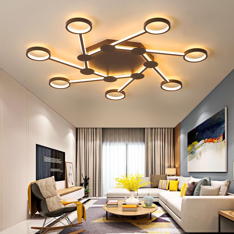 Chandelierrec Modern Led Chandeliers For Living Room Bedroom Low Ceilings Ac85 265v Home Ceiling Lighting Fixtures Contemporary