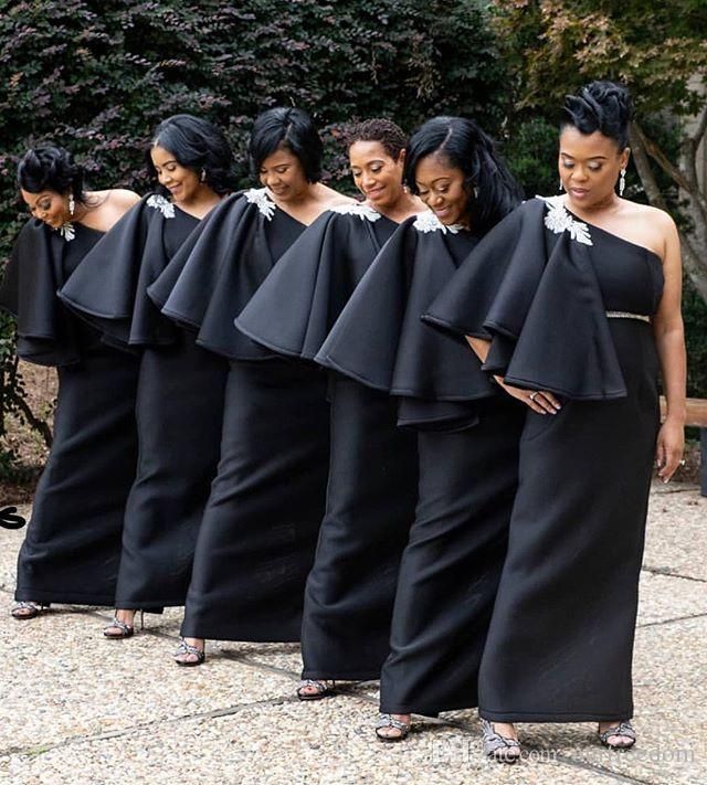 black bridesmaid dresses plus size