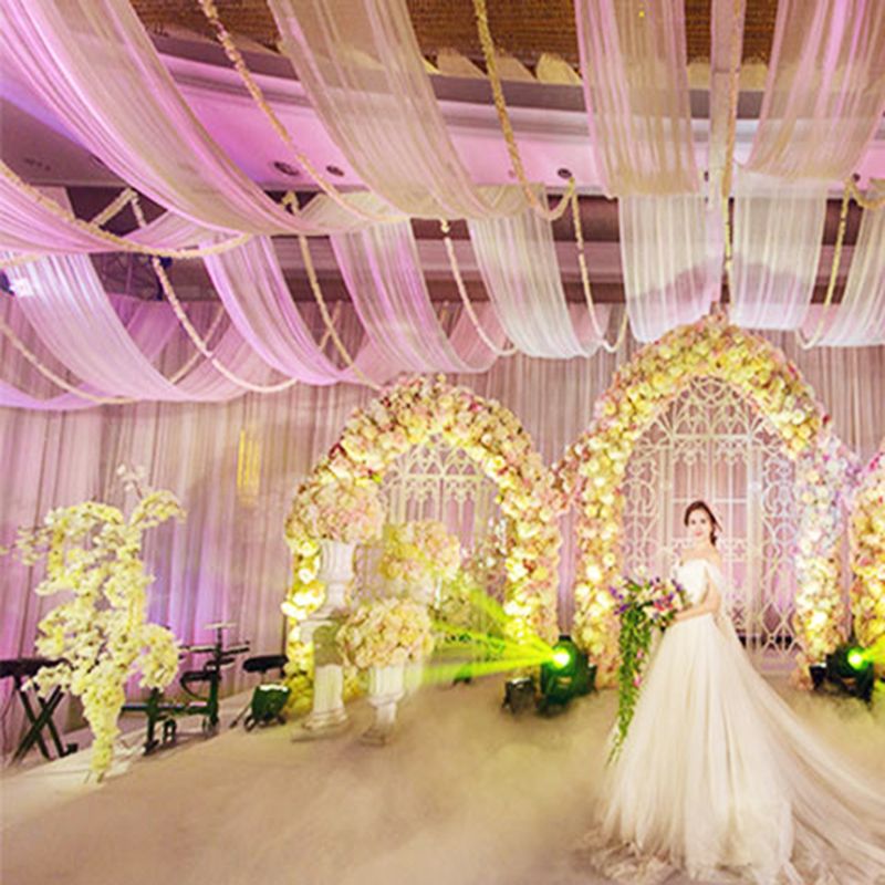 2019 A 20ml 1 4mw Piece White Sheer Voile Or Ice Silk Ceiling