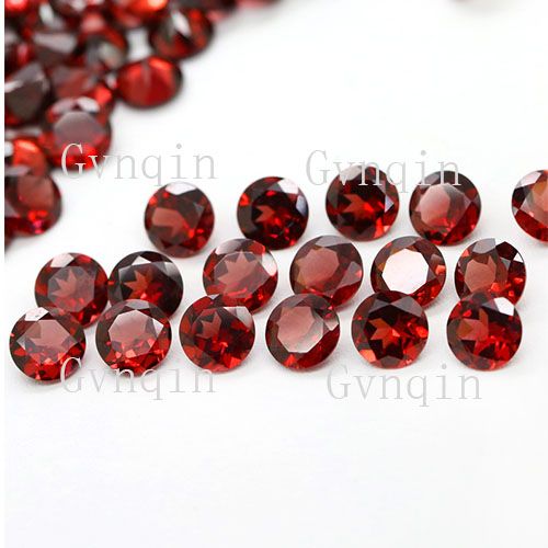 Round Faceted Natural Garnet Stone Beads For Jewelry Making Gemstone Beads Lot