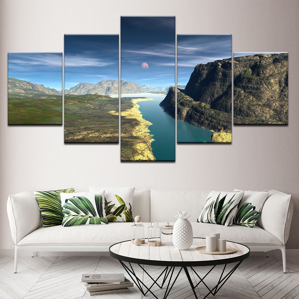 River House HD Canvas printed Home decor painting room Wall art picture poster River House HD Canvas printed Home decor painting room Wall art picture poster