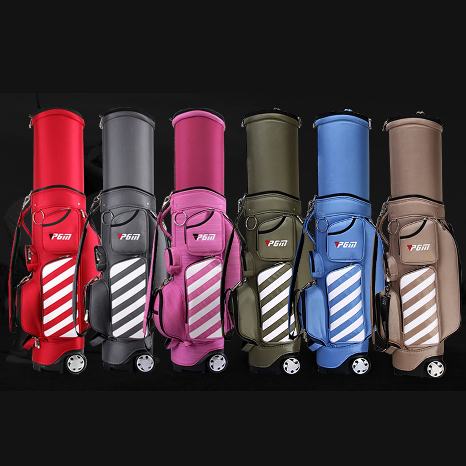 2021 PGM New Arrival Retractable Golf Carry Bag Wheeled Golf Travel Bag