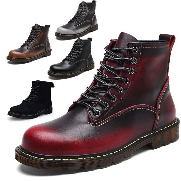 Botas de piel de invierno Dr Martin Piel Martin High Top Zapatos casuales Hombres de