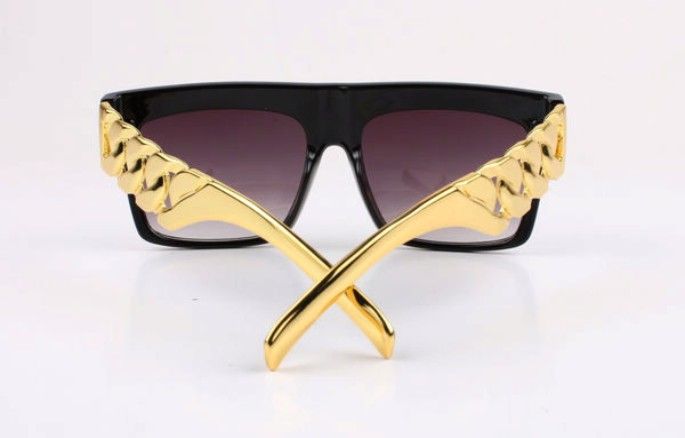 Celebrity Gold Metal Chain Kim Kardashian—— Hip-Hop Sunglasses – Sheen  Kelly Vision