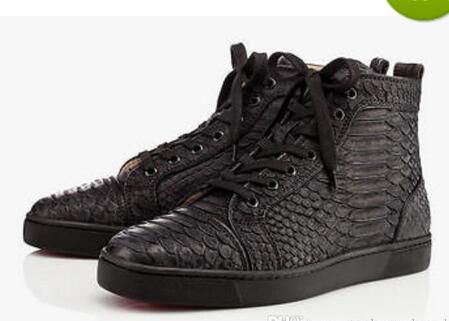 Acheter France Hot Men Lovers Homme De Luxe Plat Sneaker Noir Python Cire Rouge Bas Hommes Sneakers En Cuir Véritable Python Aquarel Mariage Casual Chaussures De 60,23 € Du Christian2 | DHgate.Com