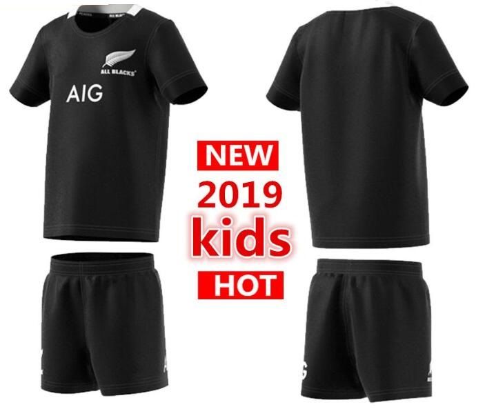 Blacks Kids Mini Kit Home Rugby Jerseys 