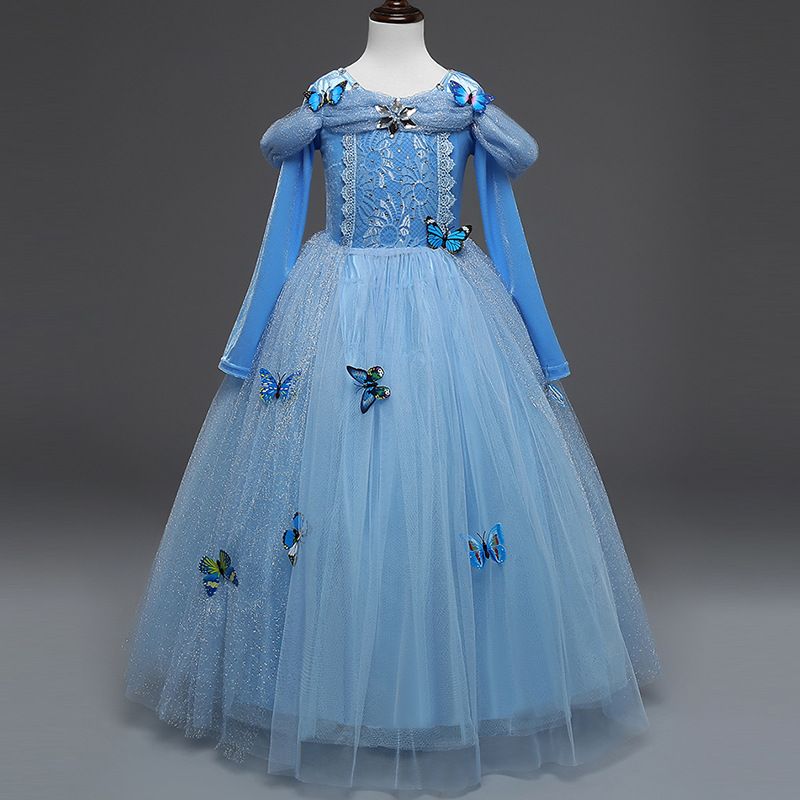 butterfly long frock