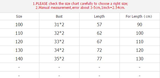 Toddler Girl Dress Size Chart