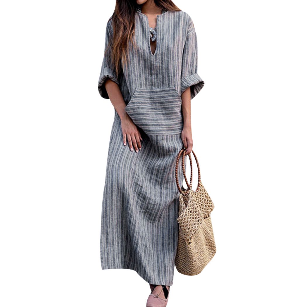 linen kaftan dress