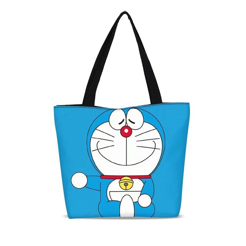 Custom Women Environmental Shopping Bags Canvas Shoulder Bag Fashion Doraemon Cartoon Tote Package Casual Handbags Reusable Shopping Bags Cheap Bags From Vibey 31 14 Dhgate Com