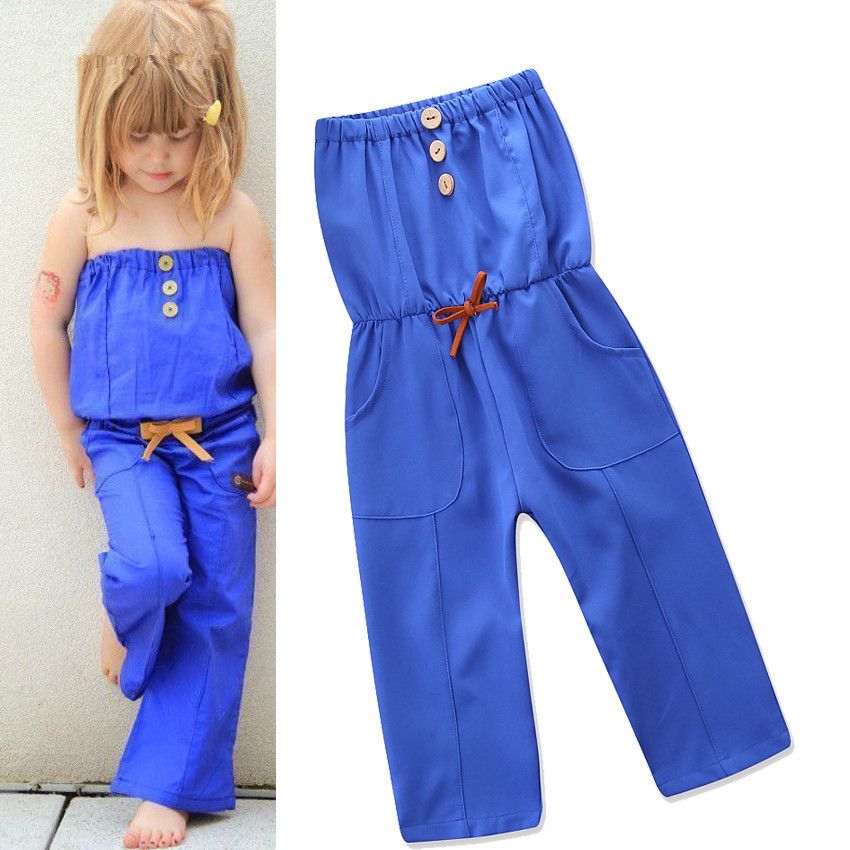 girls blue playsuit