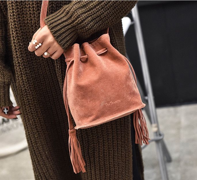 Petite Bandoulière Femmes Sacs Pour Femmes Seau Tassel épaule Sac à main