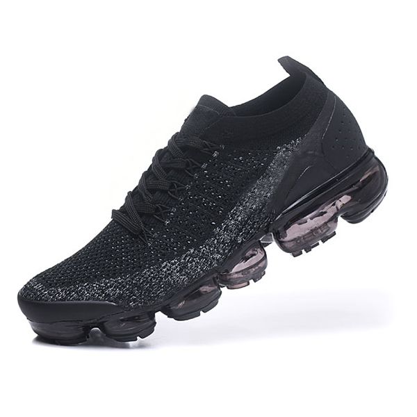 Nike Air VaporMax 2018 Flyknit para hombre para mujer Zapatillas Zapatillas deportivas Negro Blanco