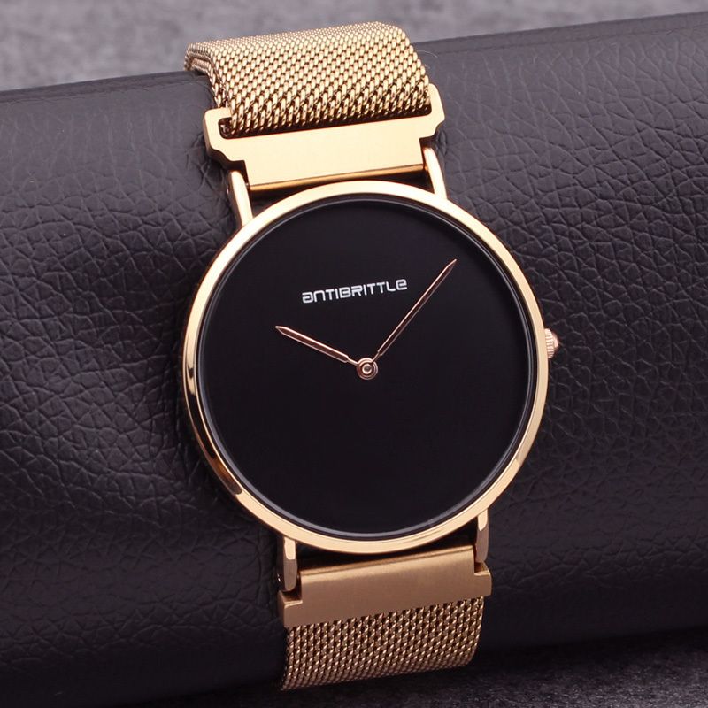 Japan Quartz Luxury Black Minimalist Men Watch Women Classic Rose Gold Thin Mesh Stainless Steel Magnet Band Simple Waterproof Y18102310 Wrist Watches Online Shopping Online Wrist Watches From Gou10 17 23 Dhgate Com
