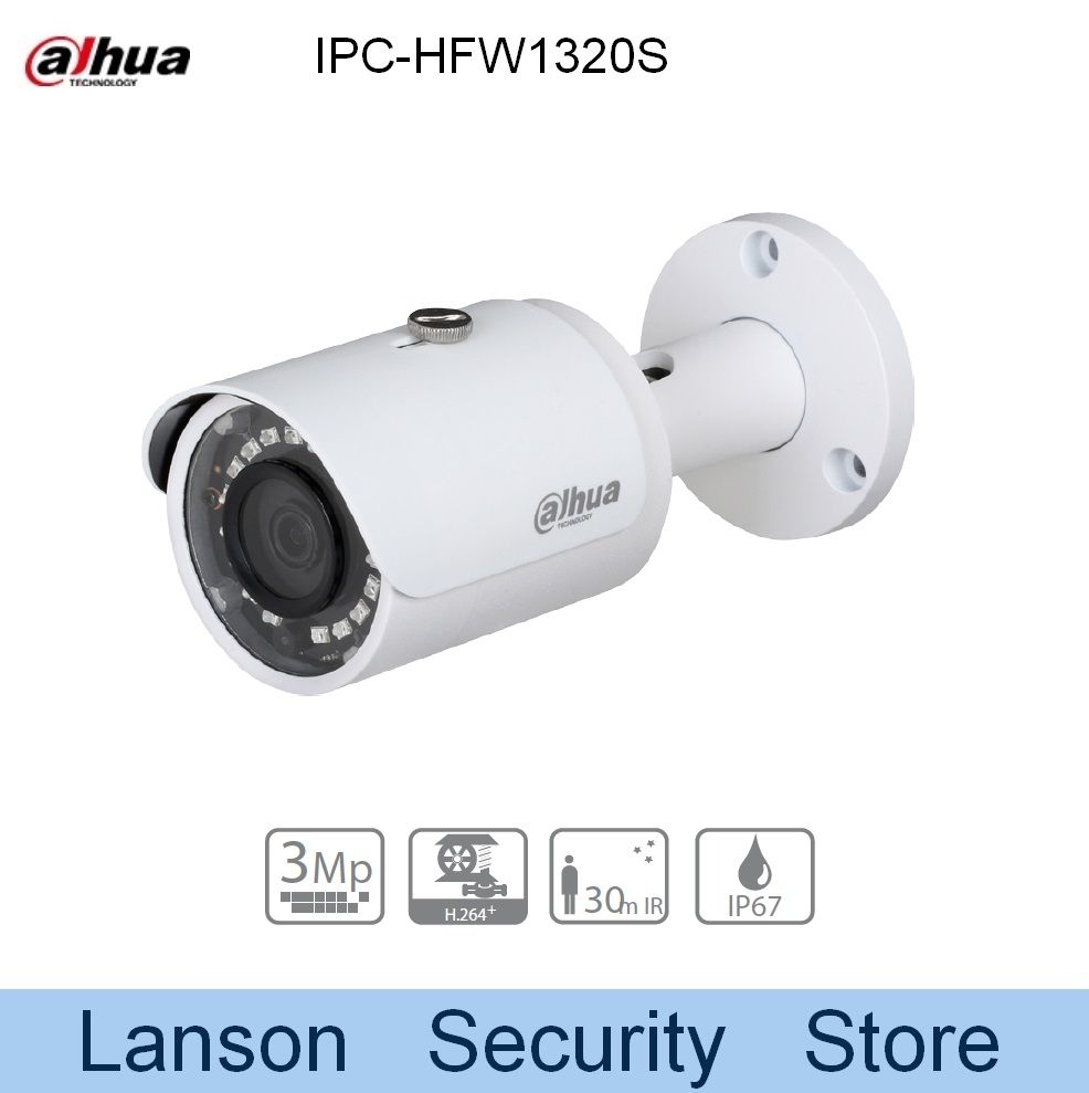 Dahua IPC-HFW1320S-W 3MP Mini Bullet IP67 Wifi Security Camera 3.6mm No POE