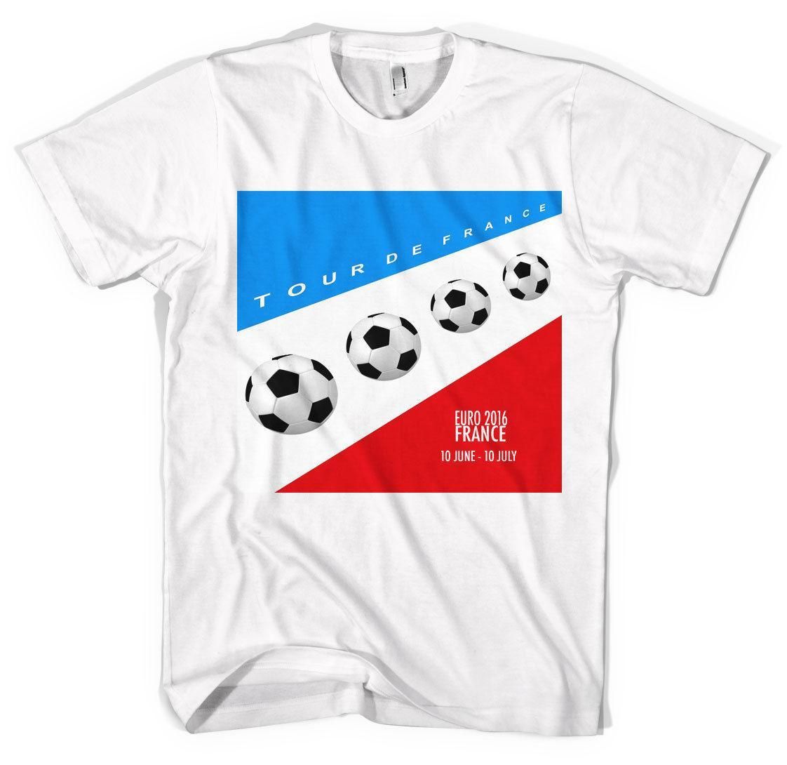 Euro 2016 France Football Unisex T Shirt Jersey All Sizes White