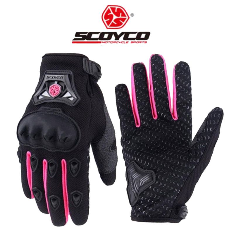 de SCOYCO MC29 guantes guantes de motocicleta color rosa, llena dedo moto