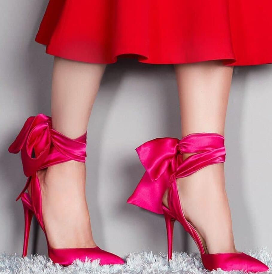 hot pink and black heels