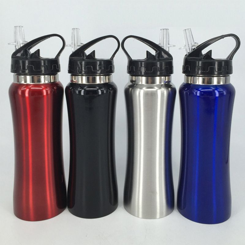 Portable Sport Travel Plastic Fruit Juice Water Bottle Cup with Straw VY