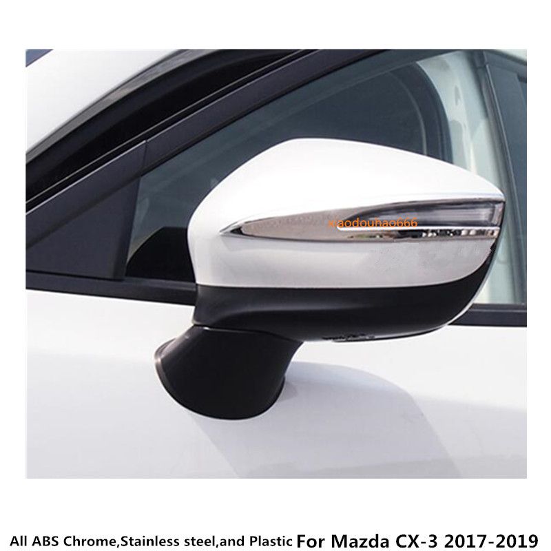 2pcs Carbon Fiber Rearview Mirror Trim Cover Fit for Mazda CX 5 2017 2018
