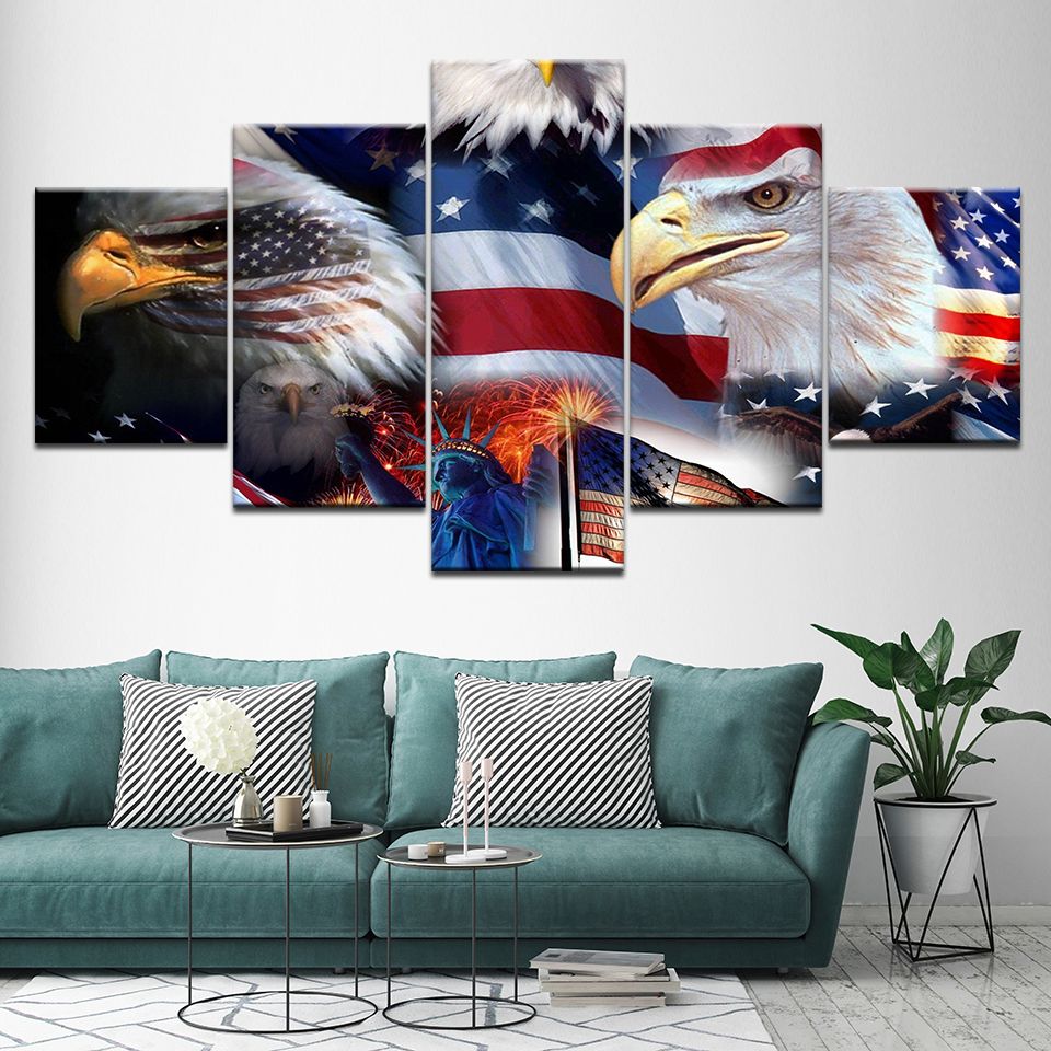 Modern Canvas Prints Oil Painting Eagle Picture Home Decor Wall Art Poster