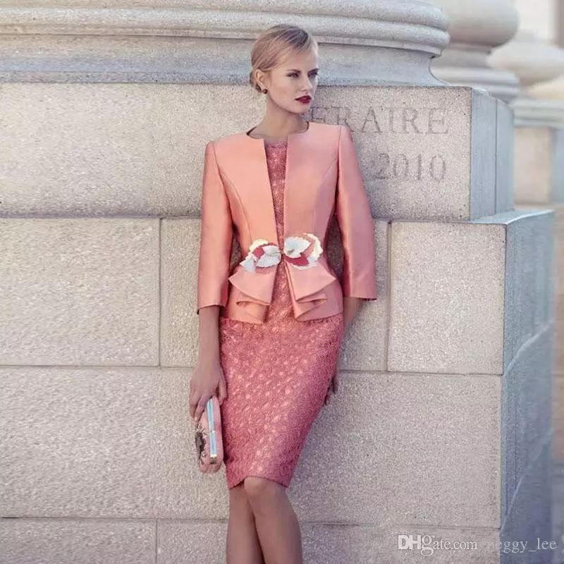 coral mother of the groom dress