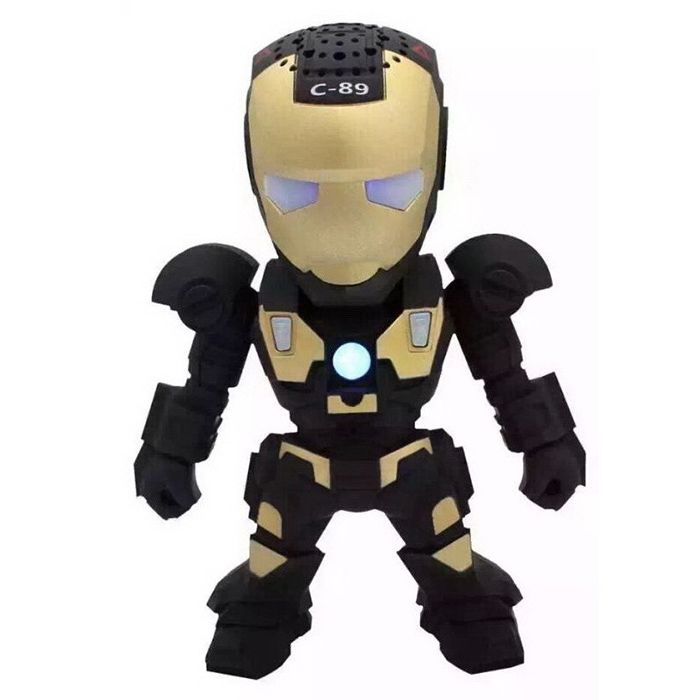 Compre C 89 Bluetooth Mini Altavoz Iron Man Con Led Flash Light Brazo Figura Robot C89 Mini Subwoofers Inalámbricos Portátiles Tf Tarjeta Usb Fm A